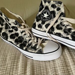 Converse high tops cheetah print